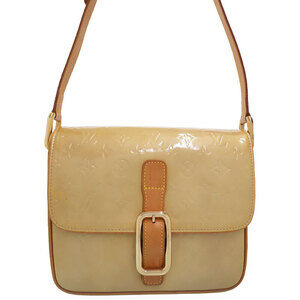Louis Vuitton Monogram Vernis Christie Shoulder Bag Beige Tan